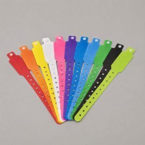 Access wristbands in plastic and vinyl